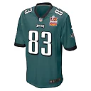 Zennovawear Jahan Dotson 83 Philadelphia Eagles Super Bowl LIX Champions Patch Game Men Jersey - Midnight Green
