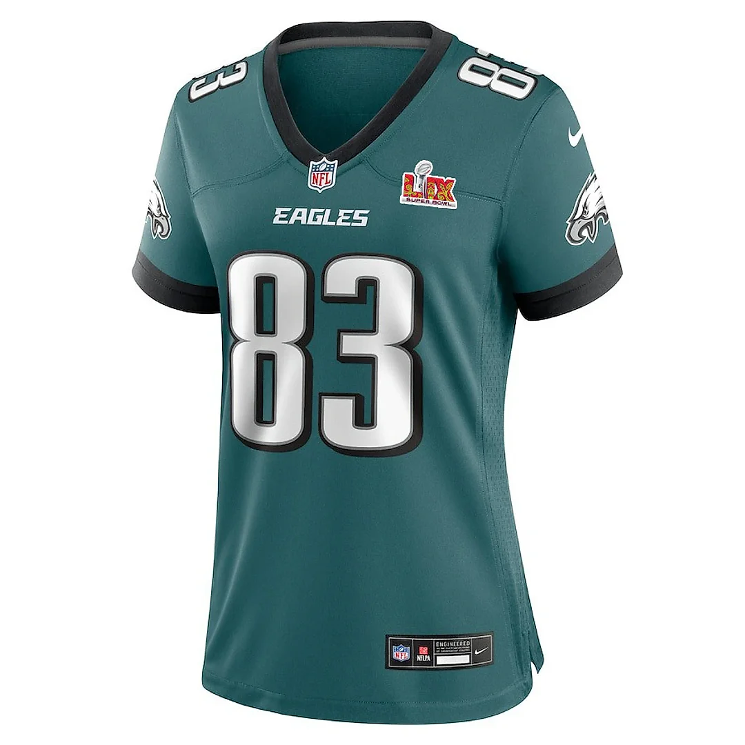 Zennovawear Jahan Dotson 83 Philadelphia Eagles Super Bowl LIX Women's Jersey - Midnight Green