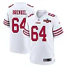 Zennovawear Jake Brendel 64 San Francisco 49ers NFC Champions Patch Game Men Jersey - White