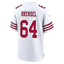 Zennovawear Jake Brendel 64 San Francisco 49ers NFC Champions Patch Game Men Jersey - White