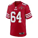 Zennovawear Jake Brendel 64 San Francisco 49ers NFC Champions Patch Game Men Jersey - Scarlet
