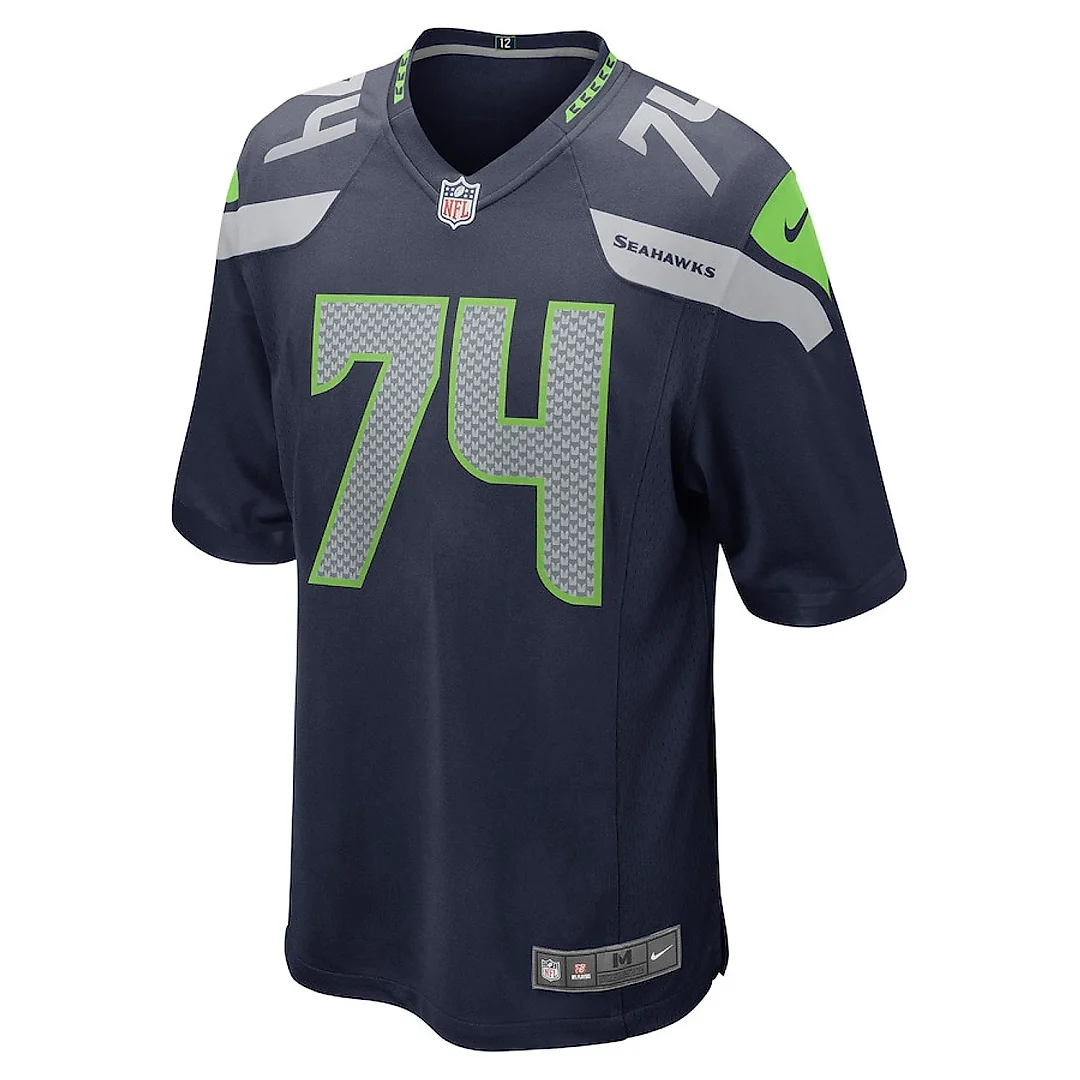 Zennovawear Jake Curhan 74 Seattle Seahawks Men Game Jersey - College Navy