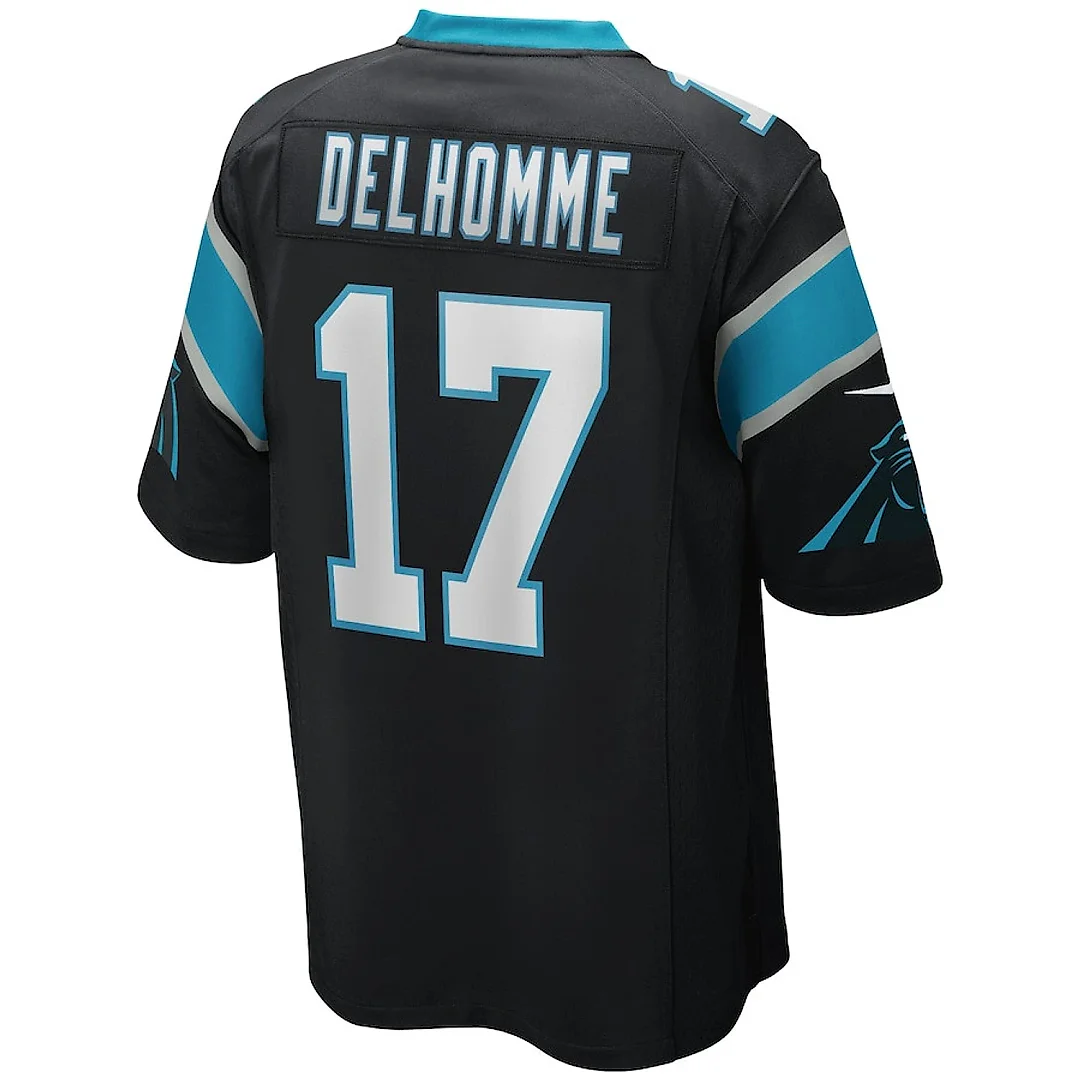 Zennovawear Jake Delhomme 17 Carolina Panthers Men Game Retired Jersey - Black