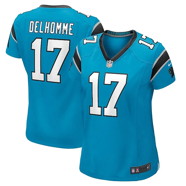 Zennovawear Jake Delhomme 17 Carolina Panthers Women Retired Jersey - Blue
