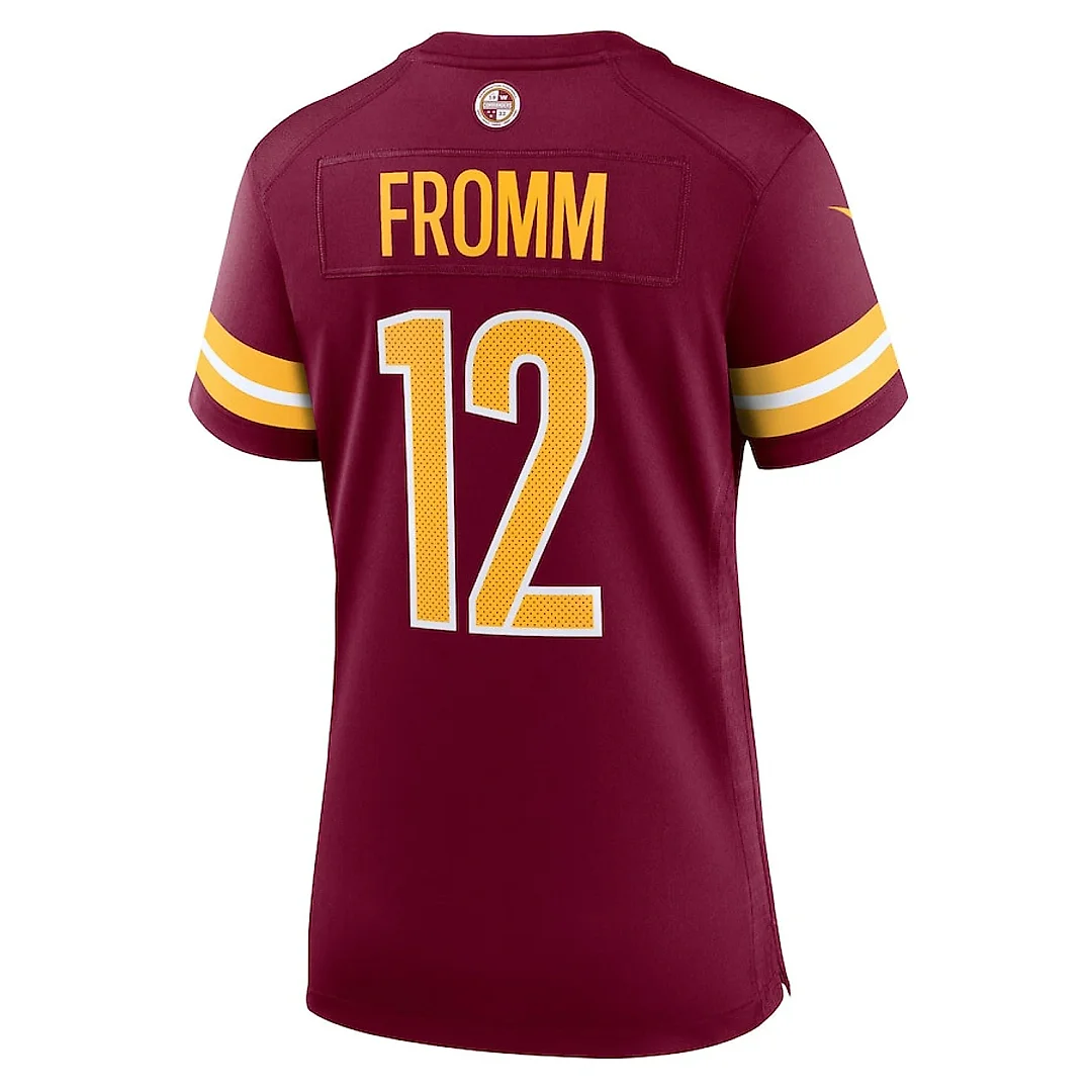 Zennovawear Jake Fromm 12 Washington Commanders Women Home Game Jersey - Burgundy