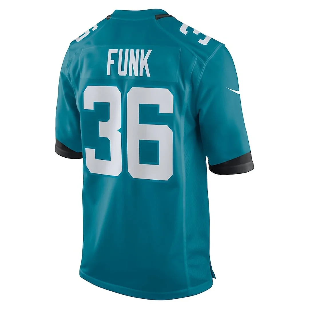 Zennovawear Jake Funk 36 Jacksonville Jaguars Team Game Men Jersey - Teal