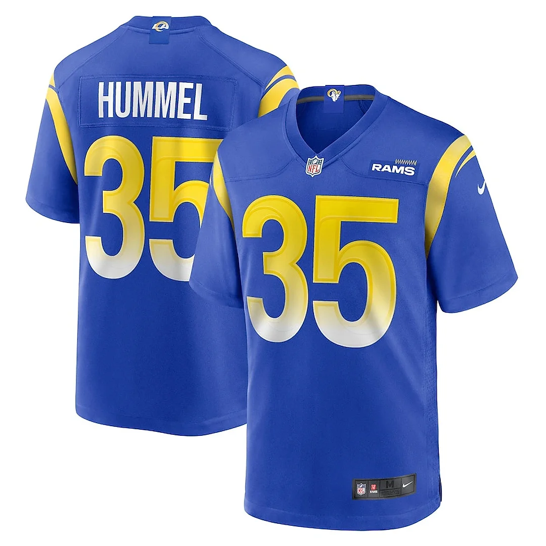 Zennovawear Jake Hummel 35 Los Angeles Rams Game Player Men Jersey - Royal
