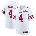 Zennovawear Jake Moody 4 San Francisco 49ers NFC Champions Patch Game Men Jersey - White