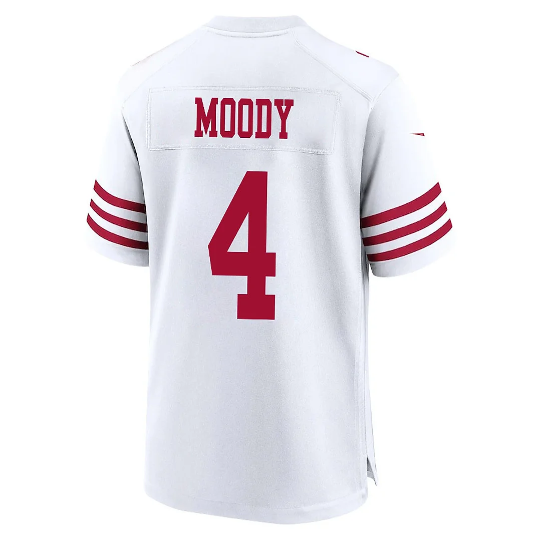 Zennovawear Jake Moody 4 San Francisco 49ers NFC Champions Patch Game Men Jersey - White