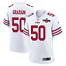 Zennovawear Jalen Graham 50 San Francisco 49ers NFC Champions Patch Game Men Jersey - White