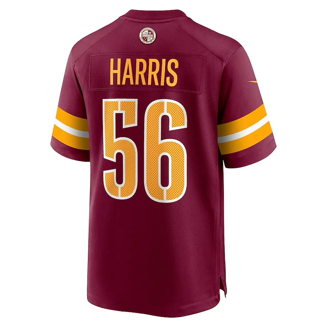 Zennovawear Jalen Harris 56 Washington Commanders Game Men Jersey - Burgundy