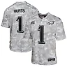 Zennovawear Jalen Hurts 1 Philadelphia Eagles 2024 Salute to Service Game YOUTH Jersey - Arctic Camo