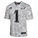 Zennovawear Jalen Hurts 1 Philadelphia Eagles 2024 Salute to Service Game YOUTH Jersey - Arctic Camo