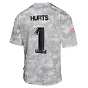 Zennovawear Jalen Hurts 1 Philadelphia Eagles 2024 Salute to Service Game YOUTH Jersey - Arctic Camo