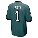 Zennovawear Jalen Hurts 1 Philadelphia Eagles Super Bowl LIX 'New Orleans - Where Passion Ignites' EMBROIDERED Game Men Jersey - Midnight Green
