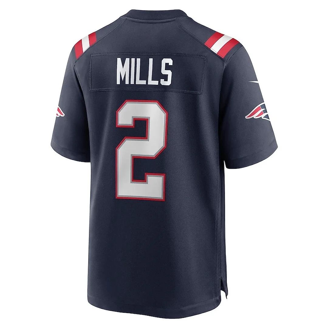 Zennovawear Jalen Mills 2 New England Patriots Men Game Jersey - Navy