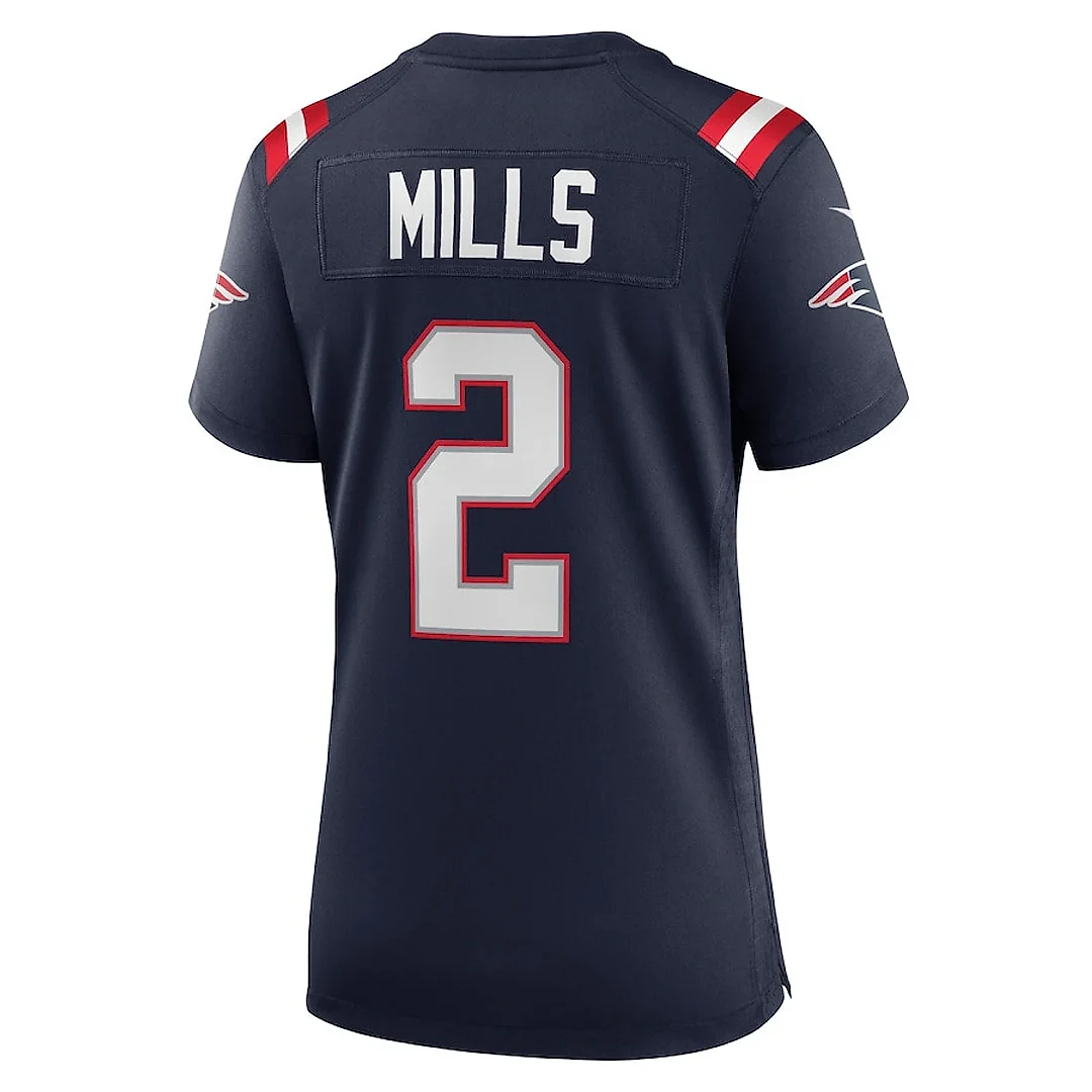 Zennovawear Jalen Mills 2 New England Patriots Women Game Jersey - Navy