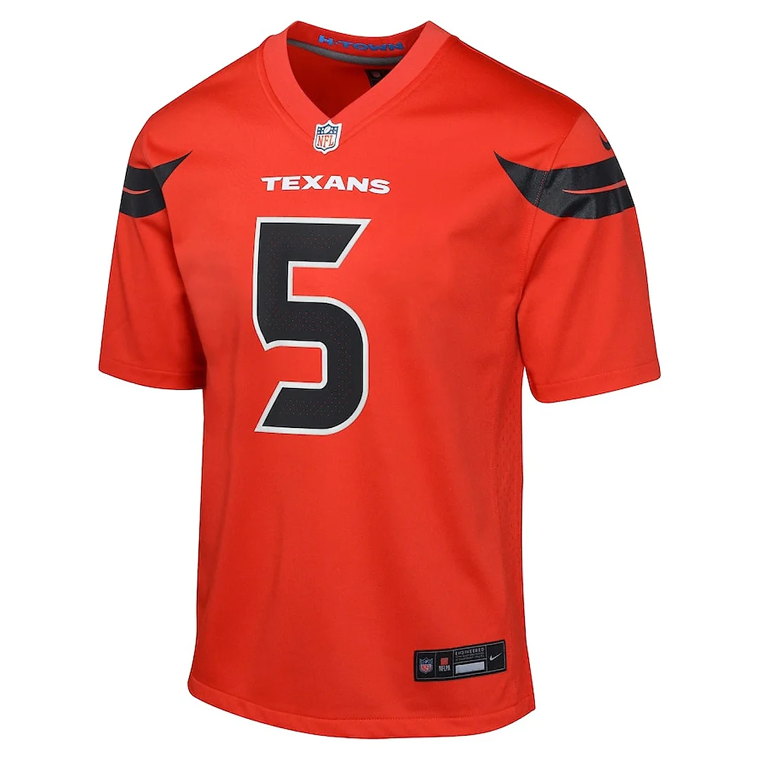 Zennovawear Jalen Pitre 5 Houston Texans Youth Alternate Game Jersey - Red