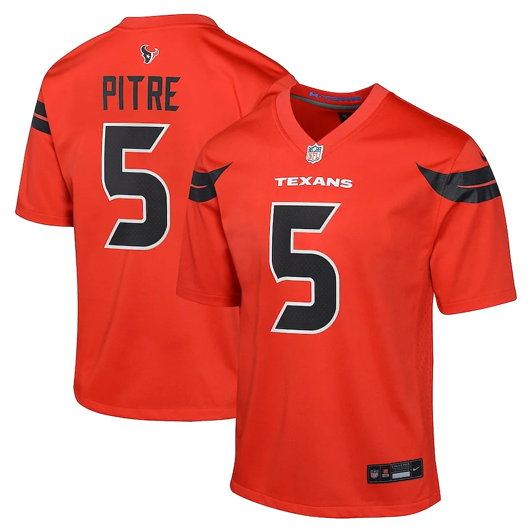 Zennovawear Jalen Pitre 5 Houston Texans Youth Alternate Game Jersey - Red