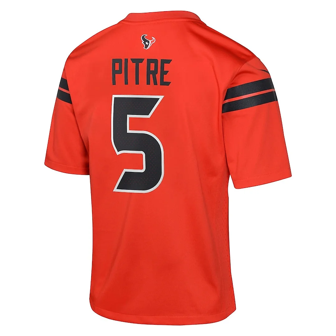 Zennovawear Jalen Pitre 5 Houston Texans Youth Alternate Game Jersey - Red