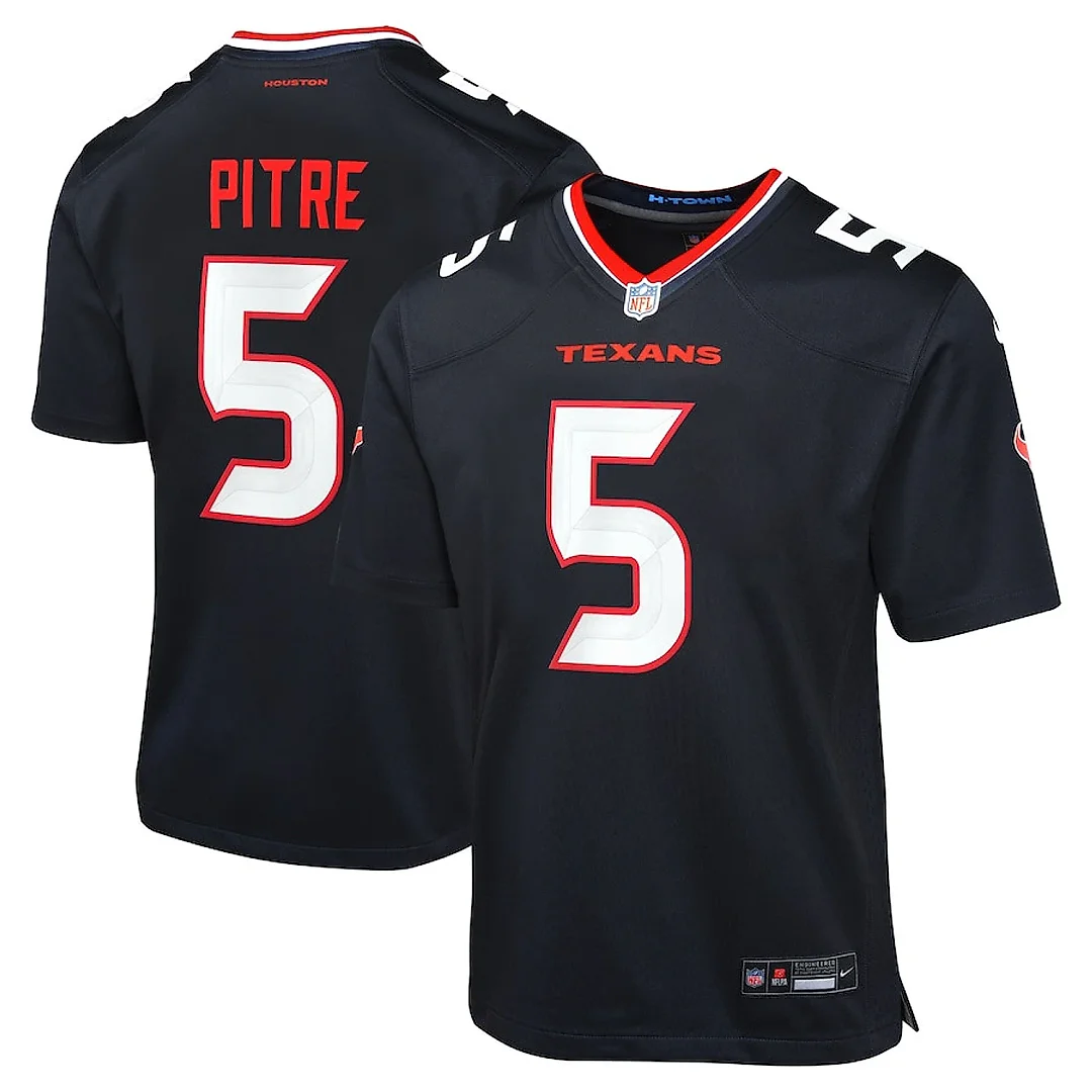 Zennovawear Jalen Pitre 5 Houston Texans Youth Game Jersey - Navy