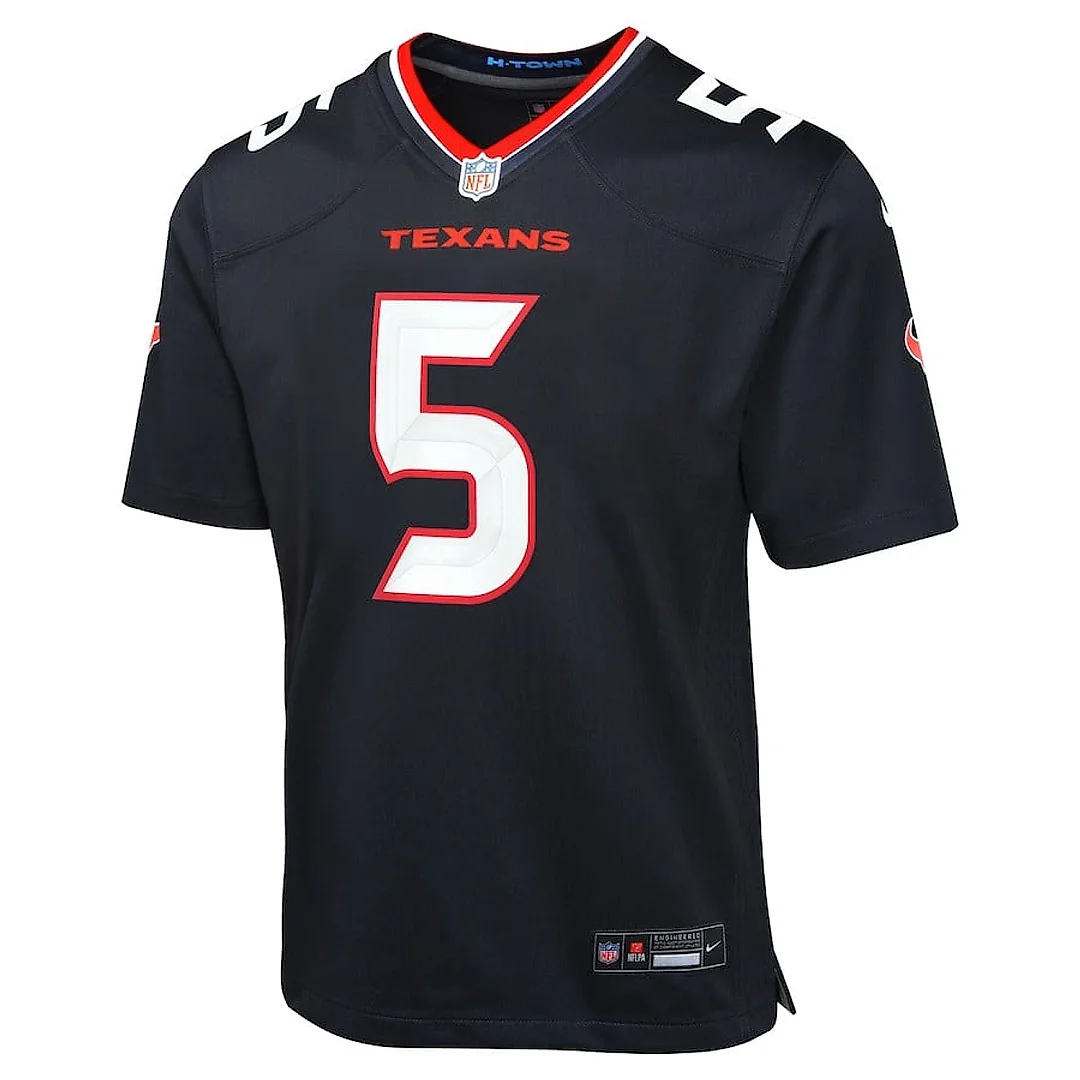Zennovawear Jalen Pitre 5 Houston Texans Youth Game Jersey - Navy