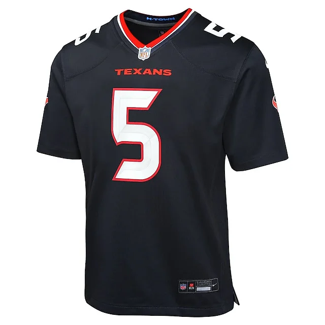 Zennovawear Jalen Pitre 5 Houston Texans Youth Game Jersey - Navy