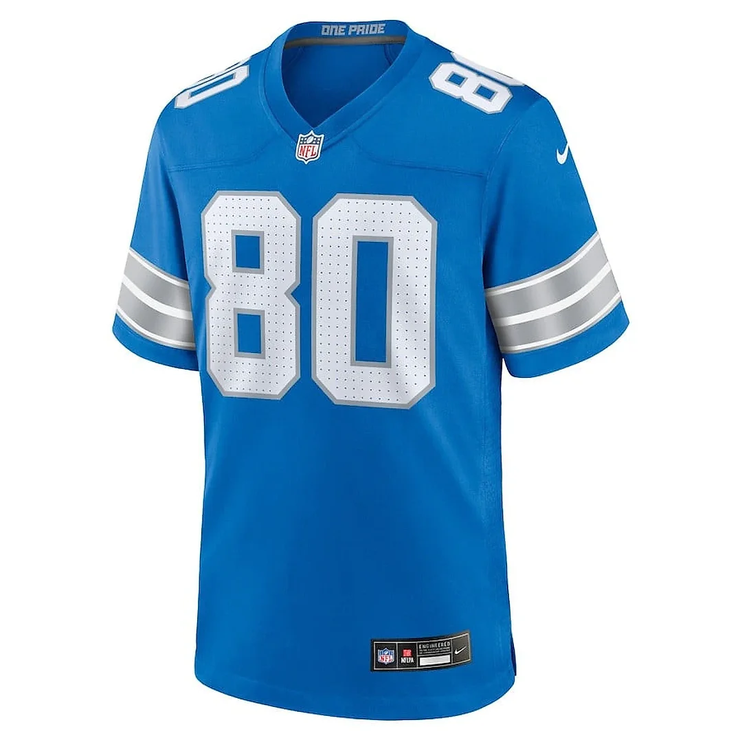 Zennovawear Jalon Calhoun 80 Detroit Lions Game Men Jersey - Blue