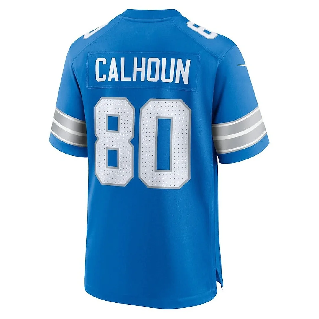 Zennovawear Jalon Calhoun 80 Detroit Lions Game Men Jersey - Blue