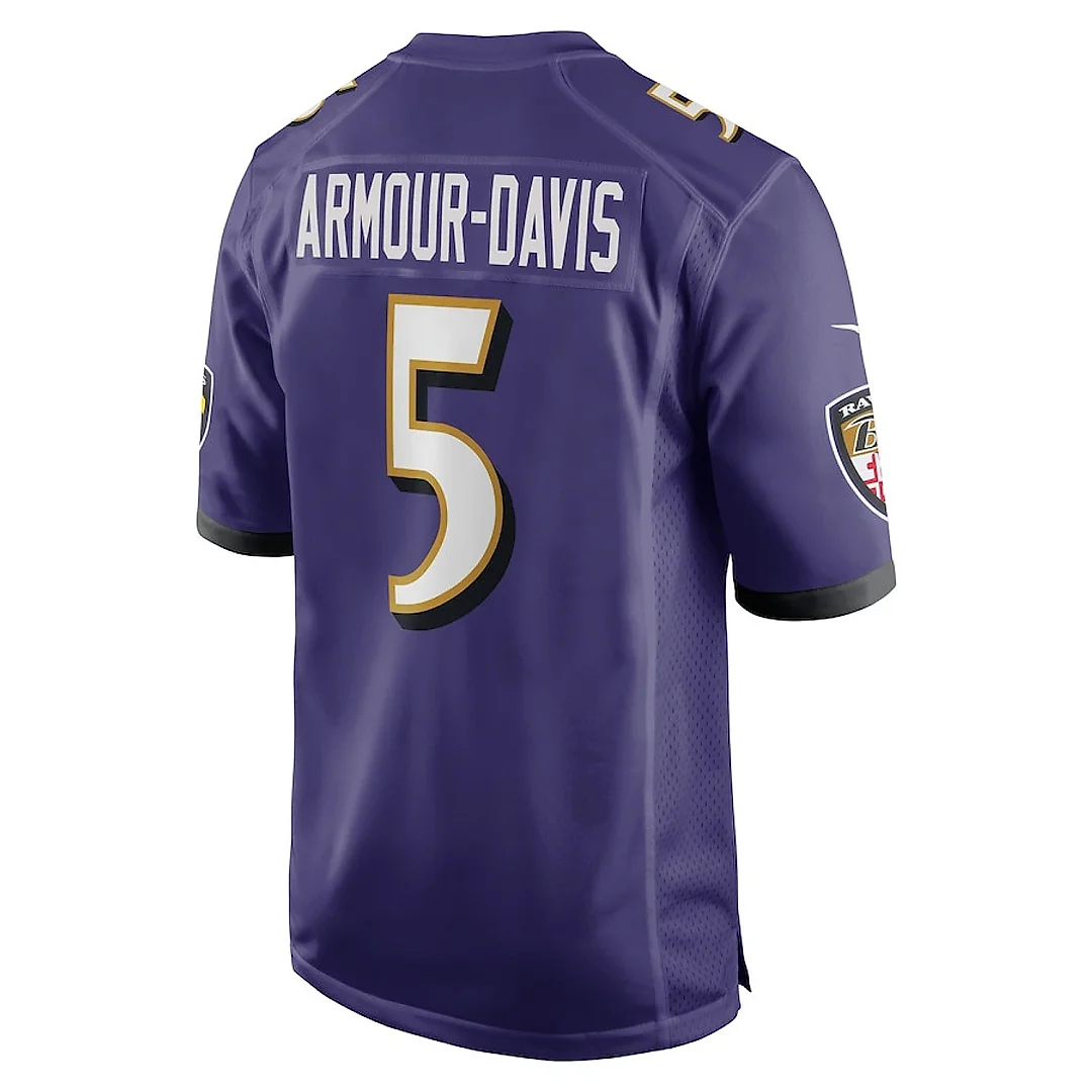 Zennovawear Jalyn Armour-Davis 5 Baltimore Ravens Men Game Jersey - Purple