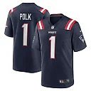 Zennovawear Ja'Lynn Polk 1 New England Patriots Team Game Men Jersey - Navy