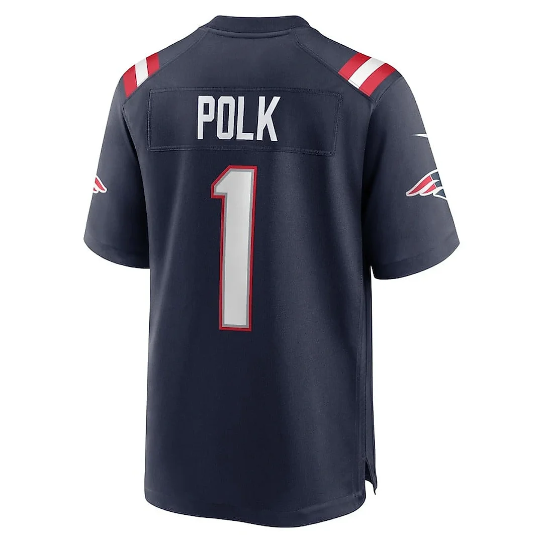 Zennovawear Ja'Lynn Polk 1 New England Patriots Team Game Men Jersey - Navy