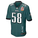 Zennovawear Jalyx Hunt 58 Philadelphia Eagles Super Bowl LIX Champions Patch 'New Orleans - Where Passion Ignites' EMBROIDERED Game Men Jersey...