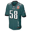 Zennovawear Jalyx Hunt 58 Philadelphia Eagles Super Bowl LIX Champions Patch 'New Orleans - The Ultimate Showdown' EMBROIDERED Game Men Jersey...
