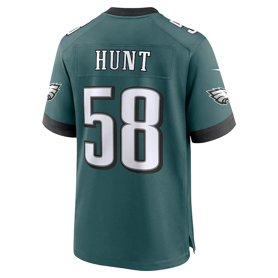 Zennovawear Jalyx Hunt 58 Philadelphia Eagles Team Game Men Jersey - Midnight Green
