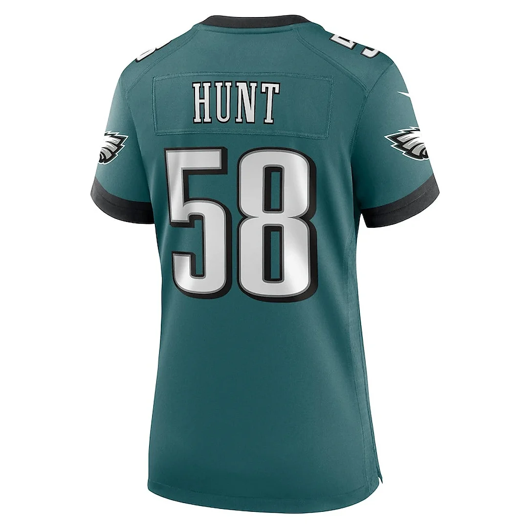 Zennovawear Jalyx Hunt 58 Philadelphia Eagles Women's Team Game Jersey - Midnight Green