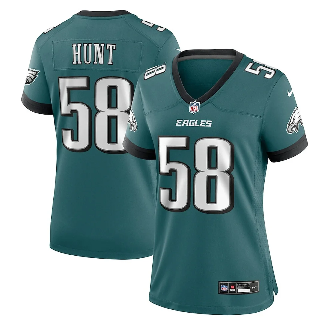 Zennovawear Jalyx Hunt 58 Philadelphia Eagles Women's Team Game Jersey - Midnight Green