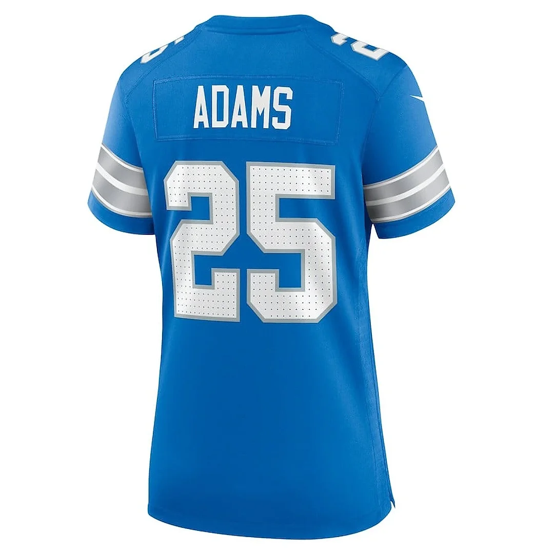 Zennovawear Jamal Adams 25 Detroit Lions Women's Team Game Jersey - Blue