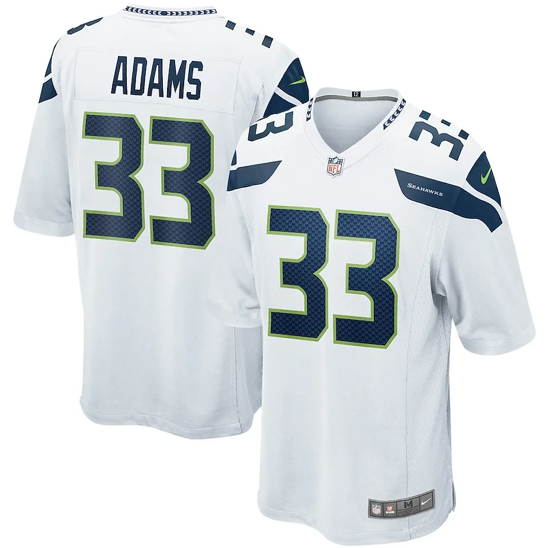 Zennovawear Jamal Adams 33 Seattle Seahawks Men Game Jersey - White