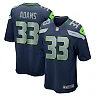 Zennovawear Jamal Adams 33 Seattle Seahawks Men Game Team Jersey - College Navy
