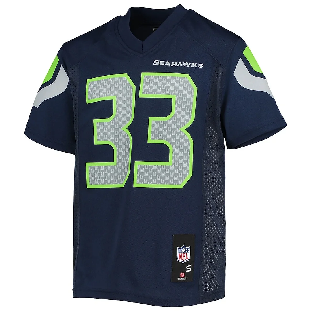 Zennovawear Jamal Adams 33 Seattle Seahawks YOUTH Jersey - College Navy