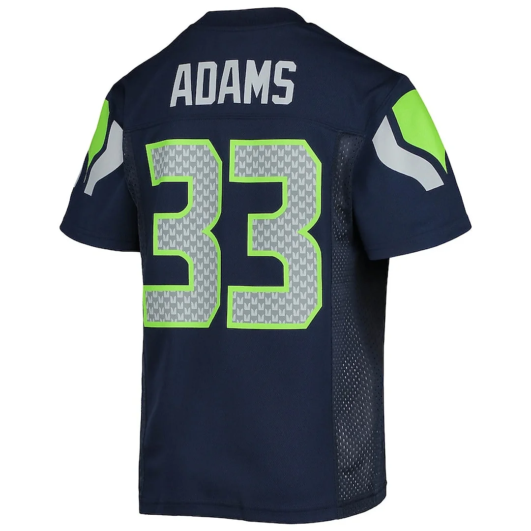 Zennovawear Jamal Adams 33 Seattle Seahawks YOUTH Jersey - College Navy