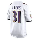 Zennovawear Jamal Lewis 31 Baltimore Ravens Men Retired Game Jersey - White