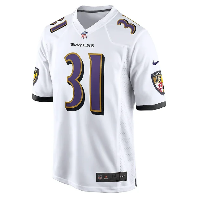 Zennovawear Jamal Lewis 31 Baltimore Ravens Men Retired Game Jersey - White