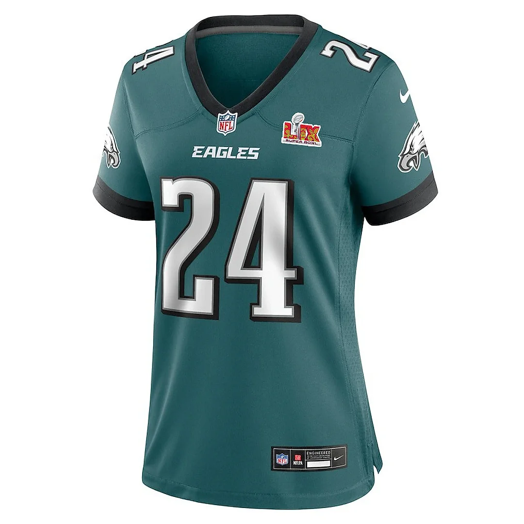 Zennovawear James Bradberry IV 24 Philadelphia Eagles Super Bowl LIX Women's Jersey - Midnight Green