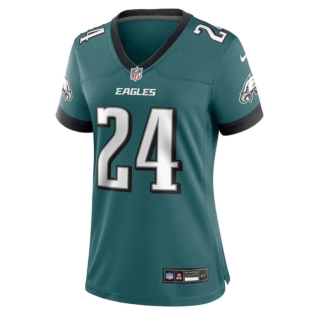 Zennovawear James Bradberry IV 24 Philadelphia Eagles Women's Team Game Jersey - Midnight Green