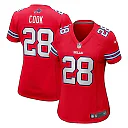 Zennovawear James Cook 28 Buffalo Bills Women Game Jersey - Red
