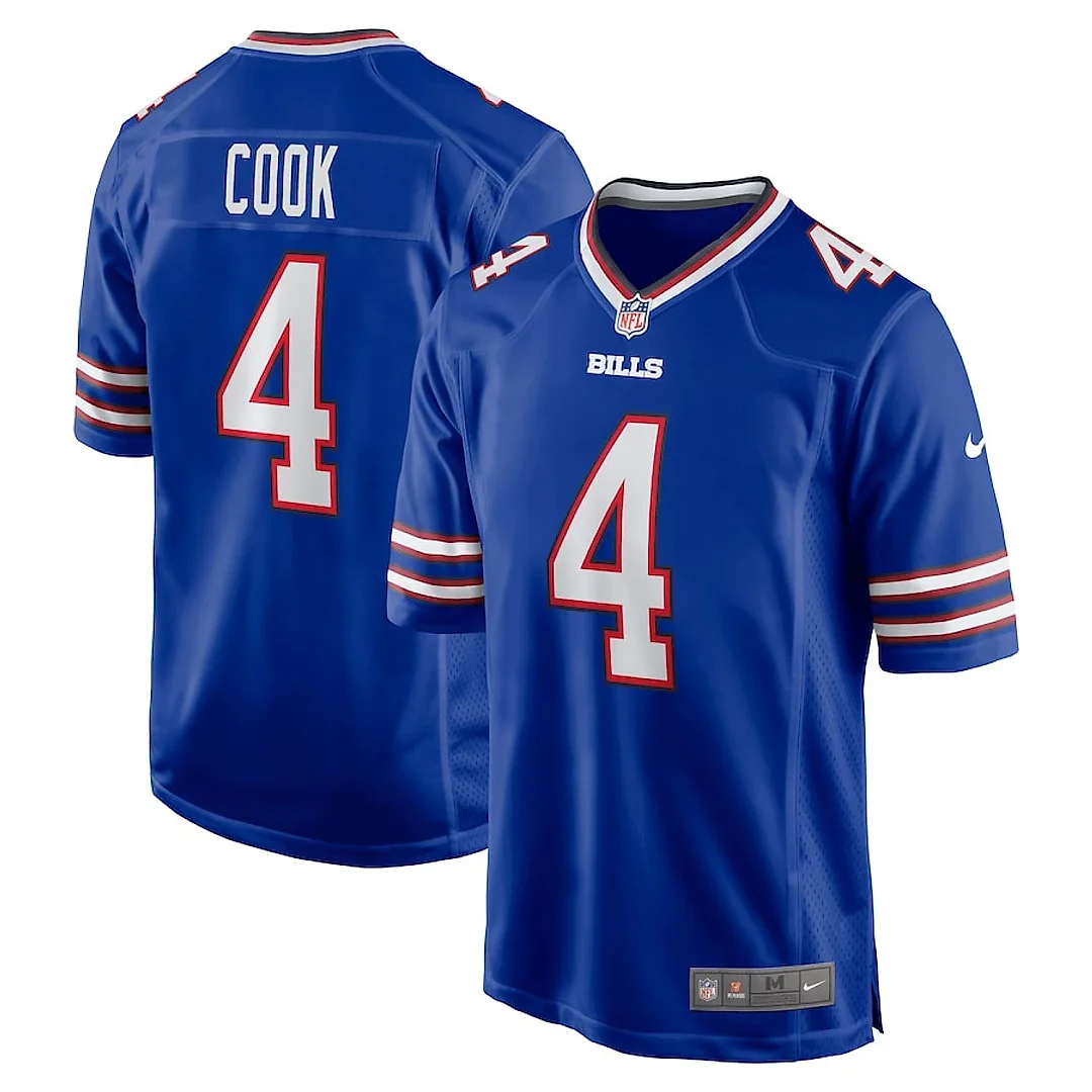 Zennovawear James Cook 4 Buffalo Bills Men Game Jersey - Royal