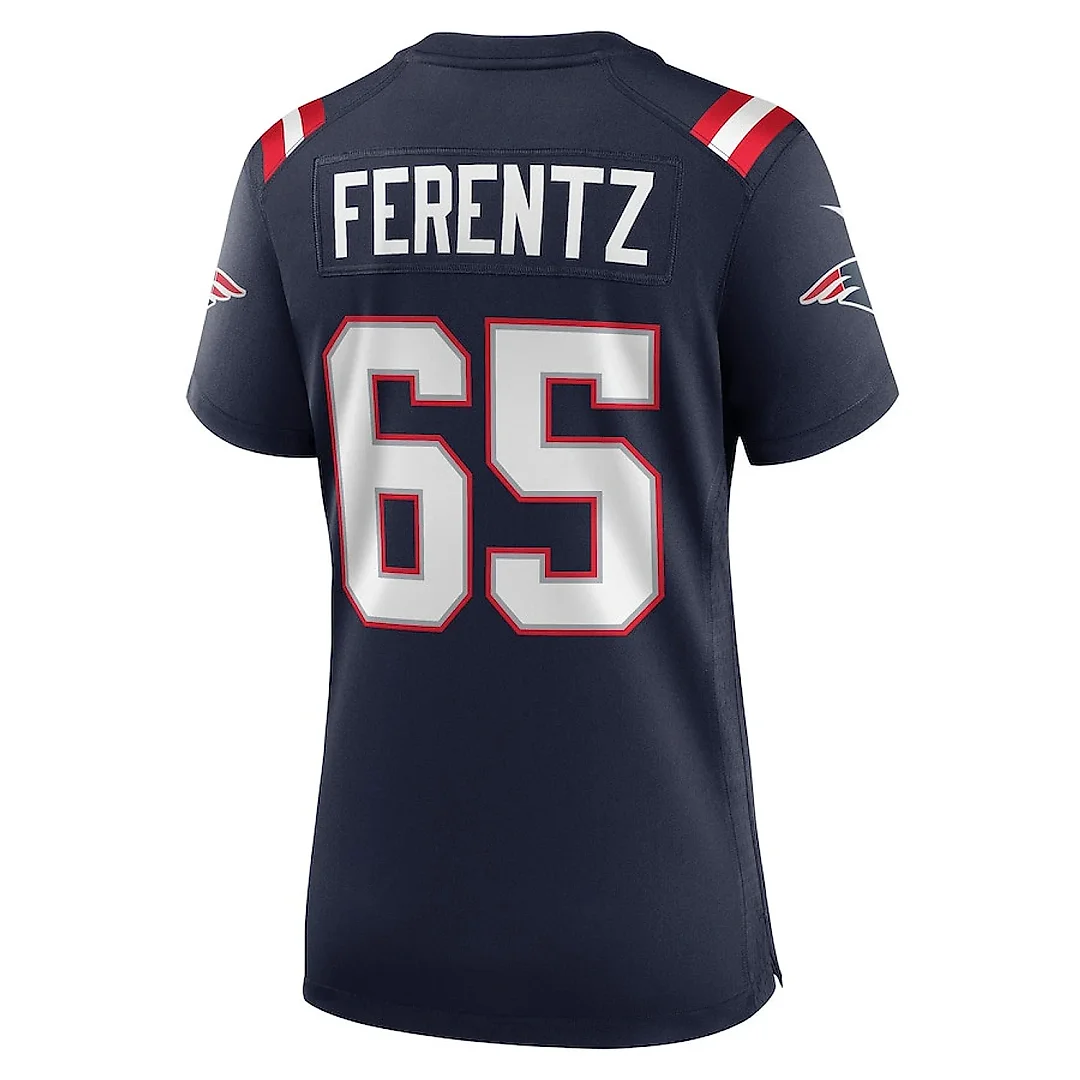 Zennovawear James Ferentz 65 New England Patriots Women Game Jersey - Navy