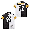 Zennovawear James Harrison 92 Pittsburgh Steelers Two-Toned Retro Throwback Men Jersey - Black/White